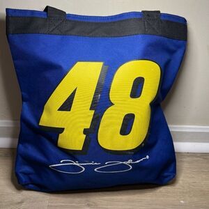 NASCAR Blue Tote Bag Autographed Collectable #48 Jimmie Johnson
